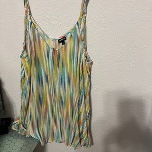 Torrid rainbow like colored adjustable strap Cami size 3X